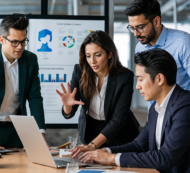 Digital marketing agency team working in Dubai