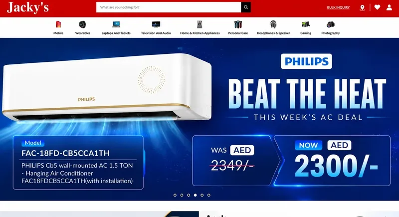 Jacky's Electronics website by Main Stream54