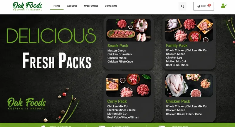 Oak Foods website by Main Stream54