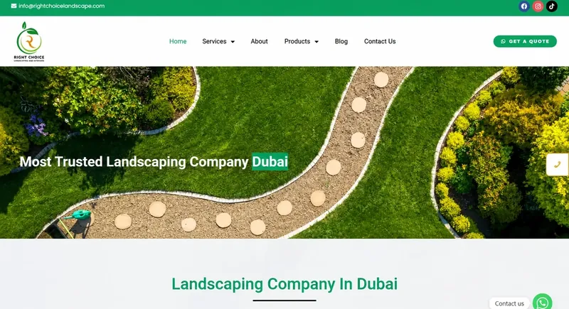 Right Choice Landscaping website by Main Stream54