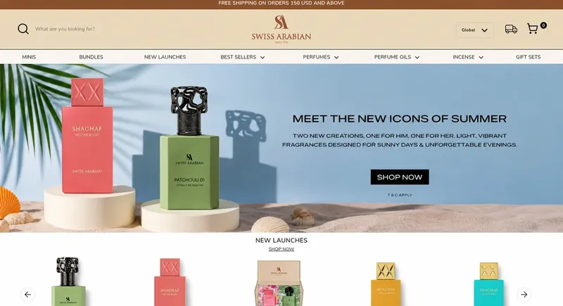 Swiss Arabian website by Main Stream54