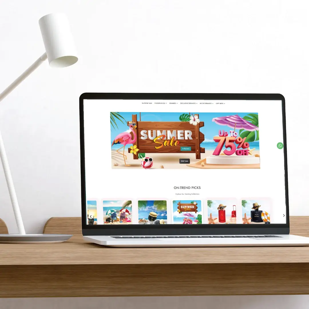 Perfume Gallery e-commerce website screenshot